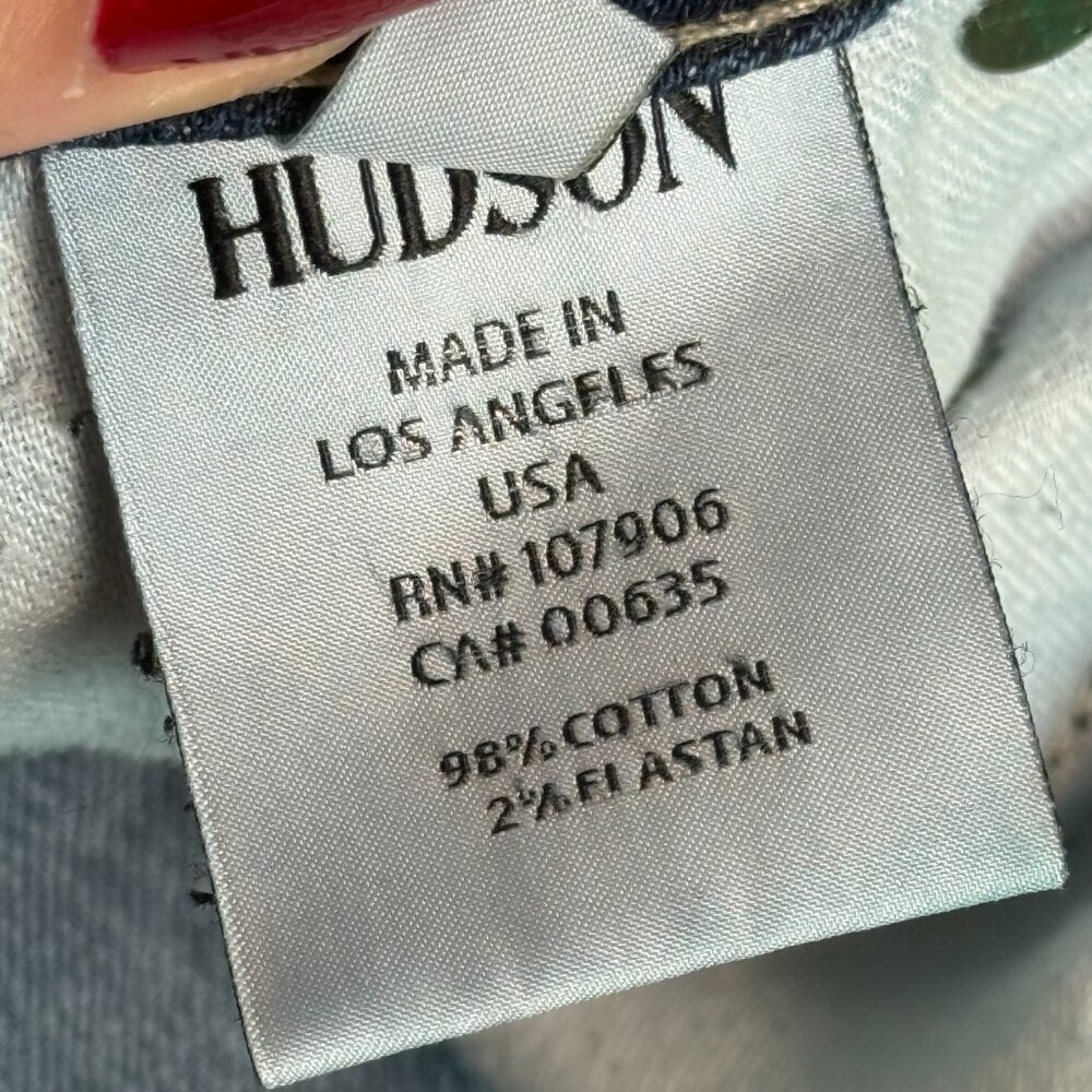 HUDSON womens ROXY Carly Straight Leg Mid-Rise Jean WM429DHK Dark Denim size 26 - Picture 10 of 12
